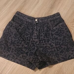 Ship'n Shore | Stylish Dark Patterned Women's Denim Vintage Shorts